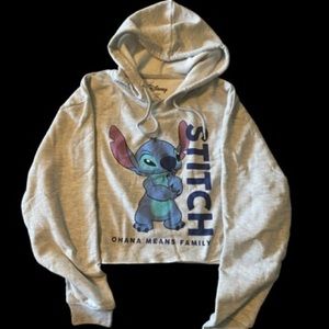 Disney stitch cropped sweater
